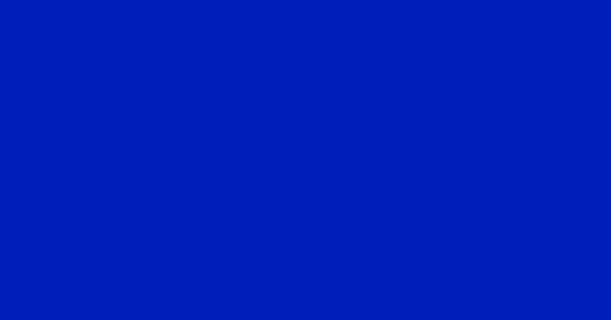 Sample of HTML color code #001fba